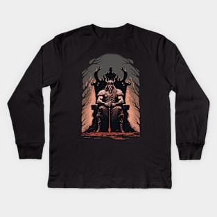 Barbarian King's Reign Kids Long Sleeve T-Shirt